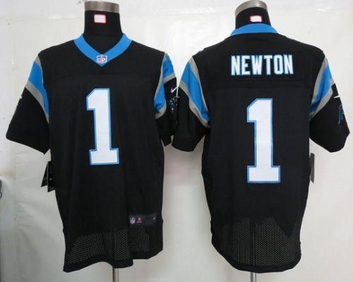 Nike Panthers #1 Cam Newton Black Team Color Men's Stitched NFL Elite Jersey Nike Panthers #1 Cam Newton Black Team Color Men's Stitched NFL Elite Jersey