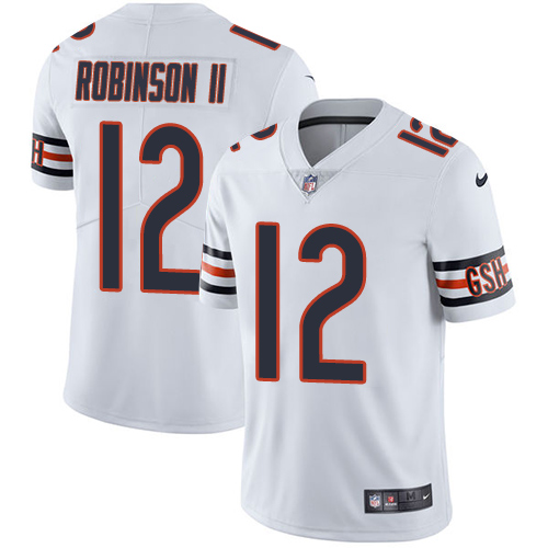 Nike Bears #12 Allen Robinson II White Men's Stitched NFL Vapor Untouchable Limited Jersey Nike Bears #12 Allen Robinson II White Men's Stitched NFL Vapor Untouchable Limited Jersey