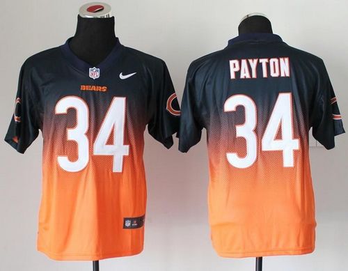 Nike Bears #34 Walter Payton Navy Blue/Orange Men's Stitched NFL Elite Fadeaway Fashion Jersey Nike Bears #34 Walter Payton Navy Blue/Orange Men's Stitched NFL Elite Fadeaway Fashion Jersey
