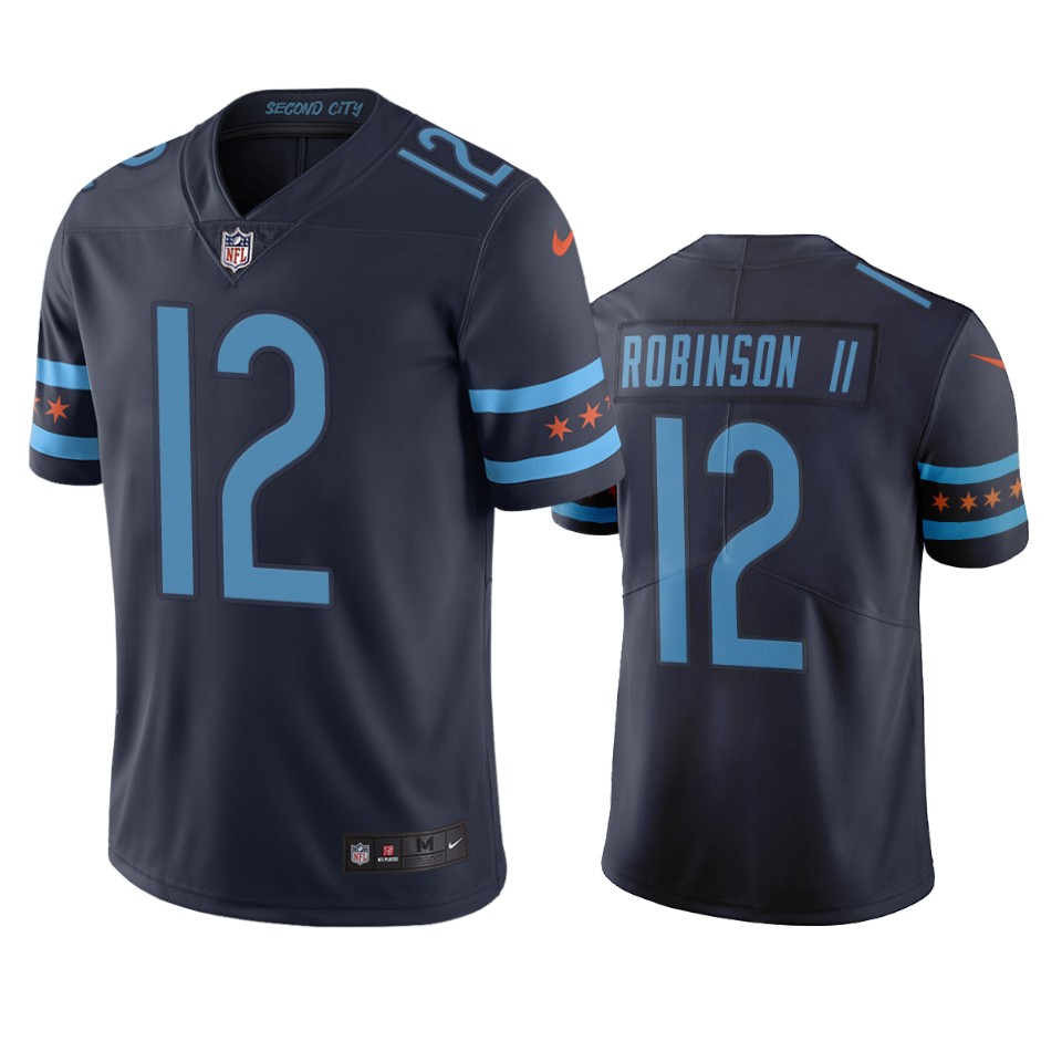 Chicago Bears #12 Allen Robinson II Navy Vapor Limited City Edition NFL Jersey Chicago Bears #12 Allen Robinson II Navy Vapor Limited City Edition NFL Jersey