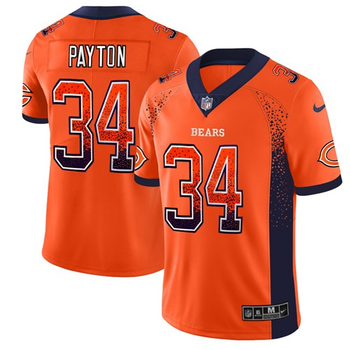 Nike Bears #34 Walter Payton Orange Alternate Men's Stitched NFL Limited Rush Drift Fashion Jersey Nike Bears #34 Walter Payton Orange Alternate Men's Stitched NFL Limited Rush Drift Fashion Jersey