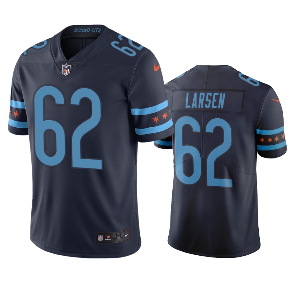 Chicago Bears #62 Ted Larsen Navy Vapor Limited City Edition NFL Jersey Chicago Bears #62 Ted Larsen Navy Vapor Limited City Edition NFL Jersey