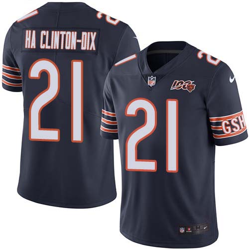 Nike Bears #21 Ha Ha Clinton-Dix Navy Blue Team Color Men's 100th Season Stitched NFL Vapor Untouchable Limited Jersey Nike Bears #21 Ha Ha Clinton-Dix Navy Blue Team Color Men's 100th Season Stitched NFL Vapor Untouchable Limited Jersey