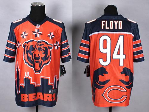 Nike Bears #94 Leonard Floyd Orange Men's Stitched NFL Elite Noble Fashion Jersey Nike Bears #94 Leonard Floyd Orange Men's Stitched NFL Elite Noble Fashion Jersey