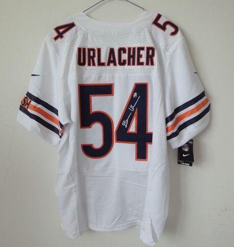 Nike Bears #54 Brian Urlacher White Men's Stitched NFL Elite Autographed Jersey Nike Bears #54 Brian Urlacher White Men's Stitched NFL Elite Autographed Jersey