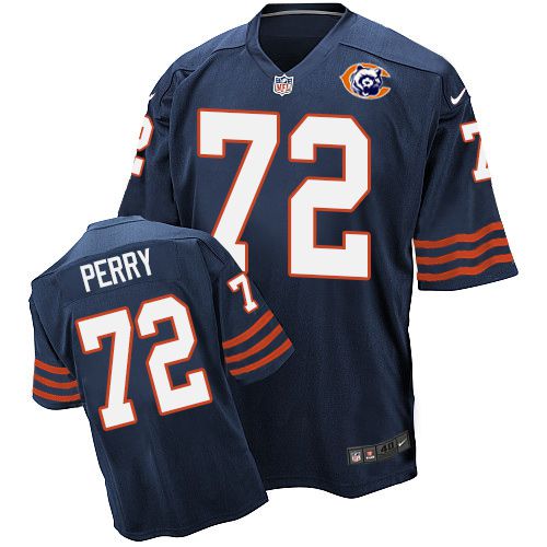 Nike Bears #72 William Perry Navy Blue Throwback Men's Stitched NFL Elite Jersey Nike Bears #72 William Perry Navy Blue Throwback Men's Stitched NFL Elite Jersey