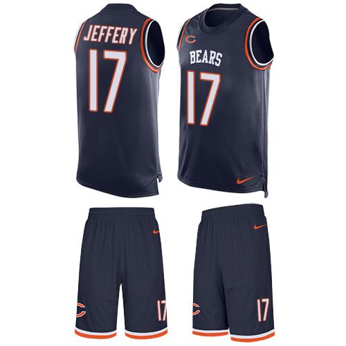 Nike Bears #17 Alshon Jeffery Navy Blue Team Color Men's Stitched NFL Limited Tank Top Suit Jersey Nike Bears #17 Alshon Jeffery Navy Blue Team Color Men's Stitched NFL Limited Tank Top Suit Jersey