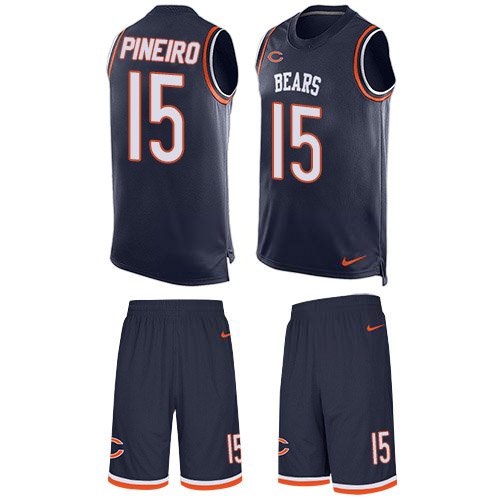 Nike Bears #15 Eddy Pineiro Navy Blue Team Color Men's Stitched NFL Limited Tank Top Suit Jersey Nike Bears #15 Eddy Pineiro Navy Blue Team Color Men's Stitched NFL Limited Tank Top Suit Jersey