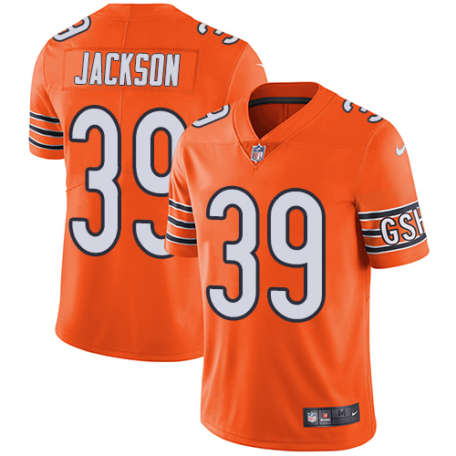 Nike Bears #39 Eddie Jackson Orange Men's Stitched NFL Limited Rush Jersey Nike Bears #39 Eddie Jackson Orange Men's Stitched NFL Limited Rush Jersey