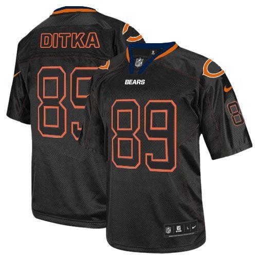 Nike Bears #89 Mike Ditka Lights Out Black Men's Stitched NFL Elite Jersey Nike Bears #89 Mike Ditka Lights Out Black Men's Stitched NFL Elite Jersey