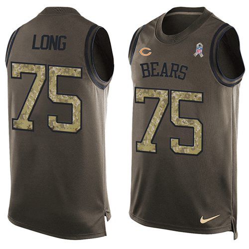 Nike Bears #75 Kyle Long Green Men's Stitched NFL Limited Salute To Service Tank Top Jersey Nike Bears #75 Kyle Long Green Men's Stitched NFL Limited Salute To Service Tank Top Jersey