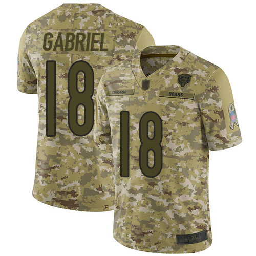 Nike Bears #18 Taylor Gabriel Camo Men's Stitched NFL Limited 2018 Salute To Service Jersey Nike Bears #18 Taylor Gabriel Camo Men's Stitched NFL Limited 2018 Salute To Service Jersey