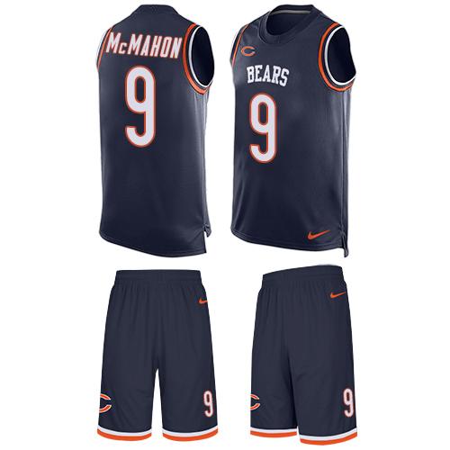 Nike Bears #9 Jim McMahon Navy Blue Team Color Men's Stitched NFL Limited Tank Top Suit Jersey Nike Bears #9 Jim McMahon Navy Blue Team Color Men's Stitched NFL Limited Tank Top Suit Jersey
