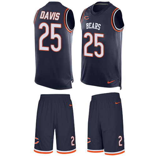 Nike Bears #25 Mike Davis Navy Blue Team Color Men's Stitched NFL Limited Tank Top Suit Jersey Nike Bears #25 Mike Davis Navy Blue Team Color Men's Stitched NFL Limited Tank Top Suit Jersey