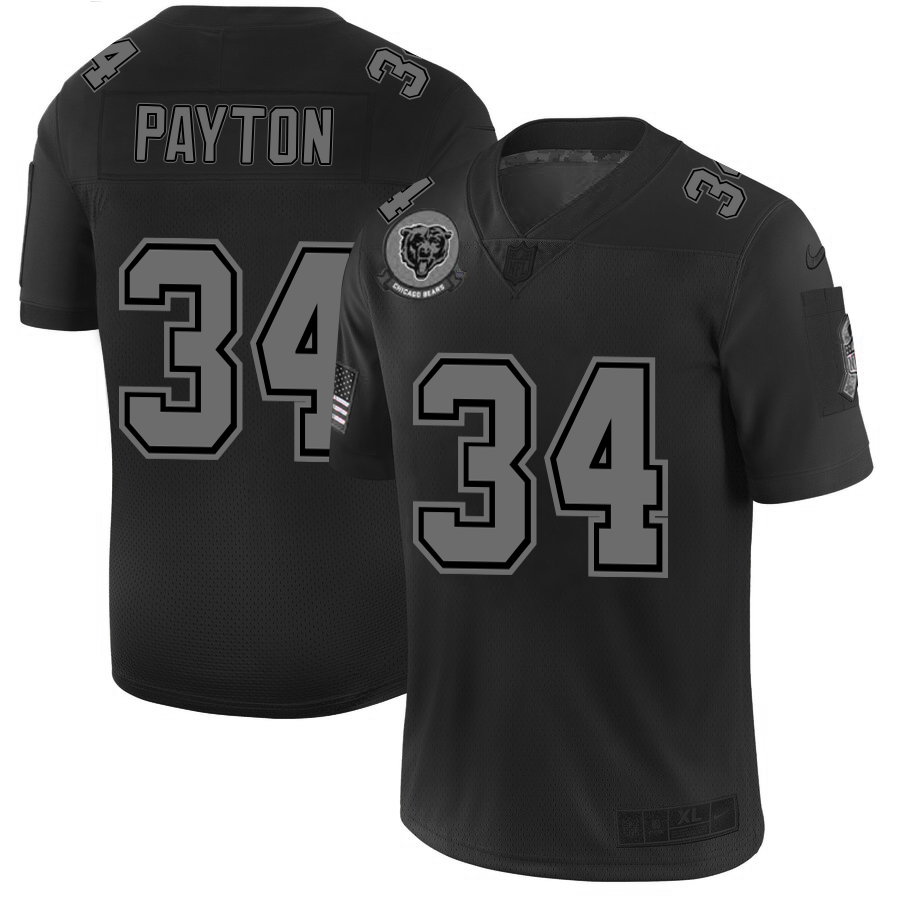 Chicago Bears #34 Walter Payton Men's Nike Black 2019 Salute to Service Limited Stitched NFL Jersey Chicago Bears #34 Walter Payton Men's Nike Black 2019 Salute to Service Limited Stitched NFL Jersey