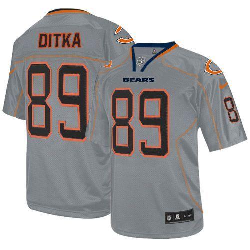 Nike Bears #89 Mike Ditka Lights Out Grey Men's Stitched NFL Elite Jersey Nike Bears #89 Mike Ditka Lights Out Grey Men's Stitched NFL Elite Jersey