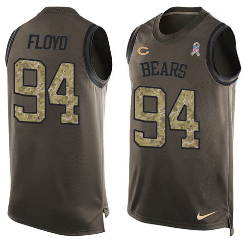 Nike Bears #94 Leonard Floyd Green Men's Stitched NFL Limited Salute To Service Tank Top Jersey Nike Bears #94 Leonard Floyd Green Men's Stitched NFL Limited Salute To Service Tank Top Jersey