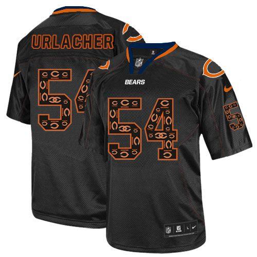 Nike Bears #54 Brian Urlacher New Lights Out Black Men's Stitched NFL Elite Jersey Nike Bears #54 Brian Urlacher New Lights Out Black Men's Stitched NFL Elite Jersey