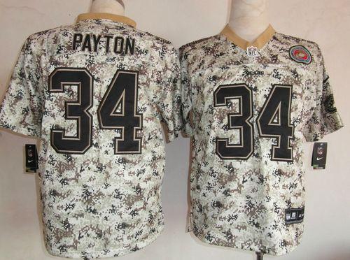 Nike Bears #34 Walter Payton Camo Men's Stitched NFL Elite USMC Jersey Nike Bears #34 Walter Payton Camo Men's Stitched NFL Elite USMC Jersey