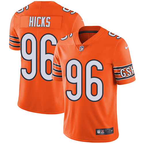 Nike Bears #96 Akiem Hicks Orange Men's Stitched NFL Limited Rush Jersey Nike Bears #96 Akiem Hicks Orange Men's Stitched NFL Limited Rush Jersey
