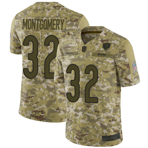 Nike Bears #32 David Montgomery Camo Men's Stitched NFL Limited 2018 Salute To Service Jersey Nike Bears #32 David Montgomery Camo Men's Stitched NFL Limited 2018 Salute To Service Jersey