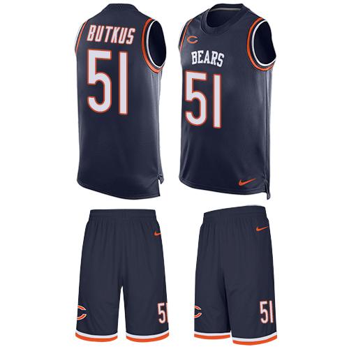 Nike Bears #51 Dick Butkus Navy Blue Team Color Men's Stitched NFL Limited Tank Top Suit Jersey Nike Bears #51 Dick Butkus Navy Blue Team Color Men's Stitched NFL Limited Tank Top Suit Jersey