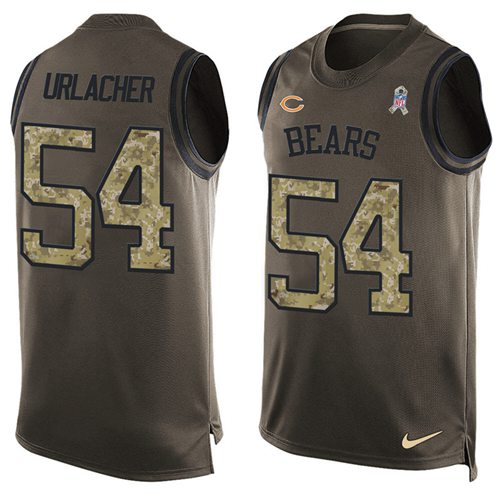 Nike Bears #54 Brian Urlacher Green Men's Stitched NFL Limited Salute To Service Tank Top Jersey Nike Bears #54 Brian Urlacher Green Men's Stitched NFL Limited Salute To Service Tank Top Jersey