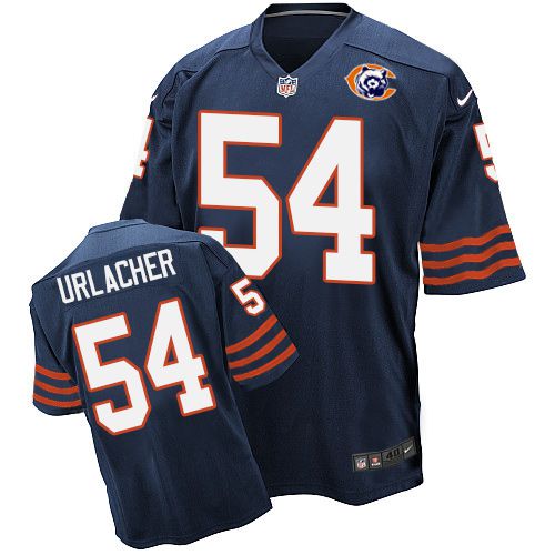 Nike Bears #54 Brian Urlacher Navy Blue Throwback Men's Stitched NFL Elite Jersey Nike Bears #54 Brian Urlacher Navy Blue Throwback Men's Stitched NFL Elite Jersey