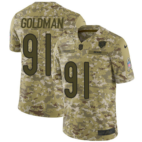 Nike Bears #91 Eddie Goldman Camo Men's Stitched NFL Limited 2018 Salute To Service Jersey Nike Bears #91 Eddie Goldman Camo Men's Stitched NFL Limited 2018 Salute To Service Jersey