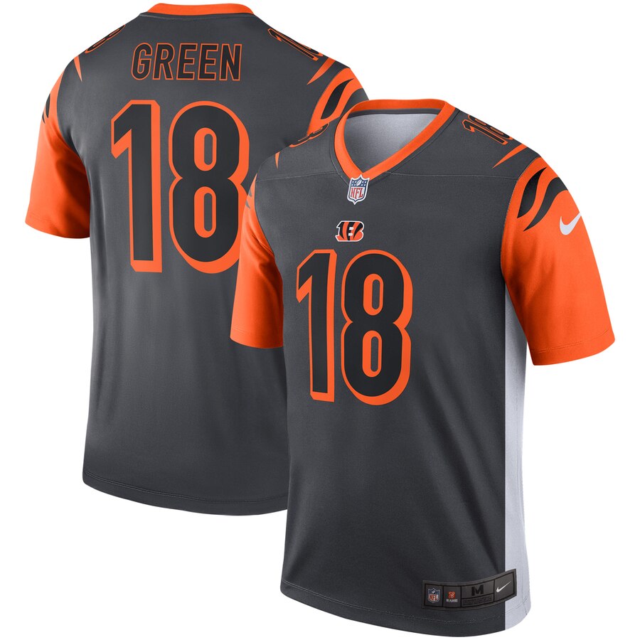 Cincinnati Bengals #18 A.J. Green Nike Inverted Legend Jersey Silver Cincinnati Bengals #18 A.J. Green Nike Inverted Legend Jersey Silver