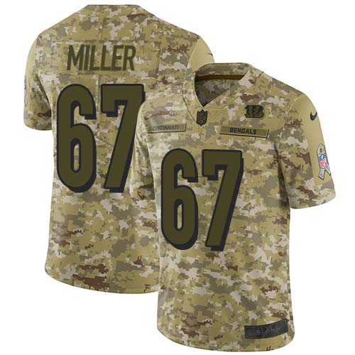 Nike Bengals #67 John Miller Camo Men's Stitched NFL Limited 2018 Salute To Service Jersey Nike Bengals #67 John Miller Camo Men's Stitched NFL Limited 2018 Salute To Service Jersey
