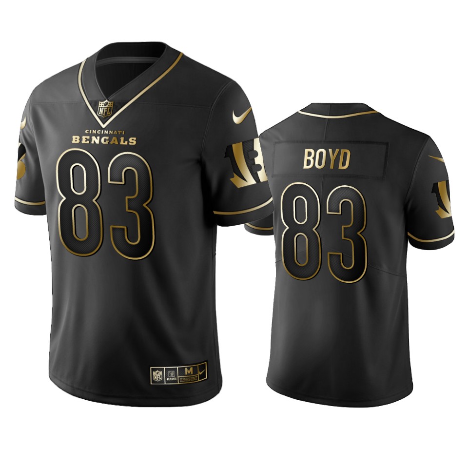 Bengals #83 Tyler Boyd Men's Stitched NFL Vapor Untouchable Limited Black Golden Jersey Bengals #83 Tyler Boyd Men's Stitched NFL Vapor Untouchable Limited Black Golden Jersey