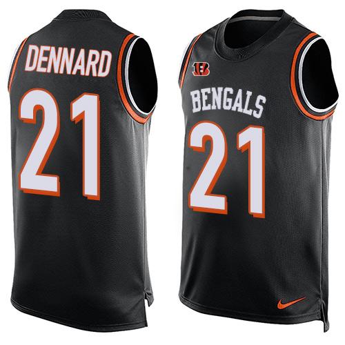 Nike Bengals #21 Darqueze Dennard Black Team Color Men's Stitched NFL Limited Tank Top Jersey Nike Bengals #21 Darqueze Dennard Black Team Color Men's Stitched NFL Limited Tank Top Jersey