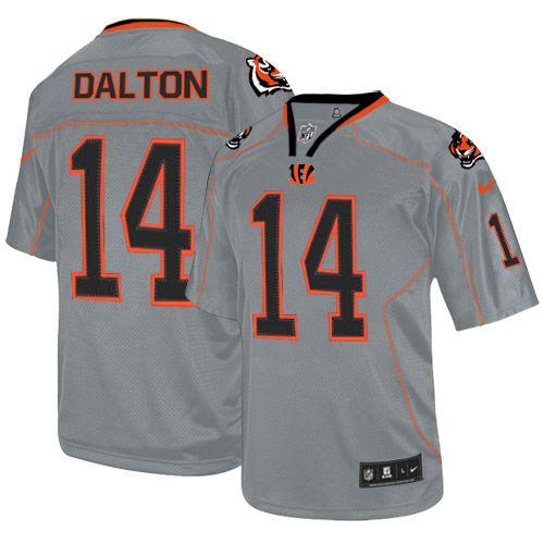 Nike Bengals #14 Andy Dalton Lights Out Grey Men's Stitched NFL Elite Jersey Nike Bengals #14 Andy Dalton Lights Out Grey Men's Stitched NFL Elite Jersey