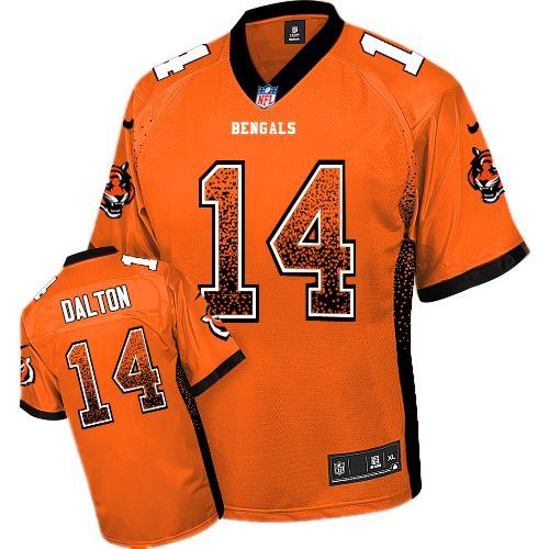Nike Bengals #14 Andy Dalton Orange Alternate Men's Stitched NFL Elite Drift Fashion Jersey Nike Bengals #14 Andy Dalton Orange Alternate Men's Stitched NFL Elite Drift Fashion Jersey