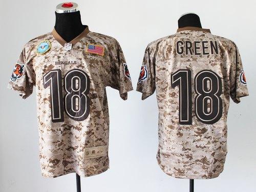 Nike Bengals #18 A.J. Green Camo Men's Stitched NFL New Elite USMC Jersey Nike Bengals #18 A.J. Green Camo Men's Stitched NFL New Elite USMC Jersey