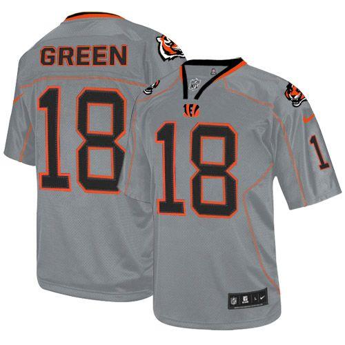 Nike Bengals #18 A.J. Green Lights Out Grey Men's Stitched NFL Elite Jersey Nike Bengals #18 A.J. Green Lights Out Grey Men's Stitched NFL Elite Jersey