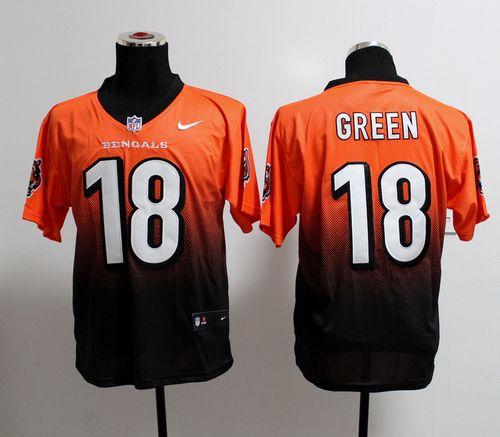 Nike Bengals #18 A.J. Green Orange/Black Men's Stitched NFL Elite Fadeaway Fashion Jersey Nike Bengals #18 A.J. Green Orange/Black Men's Stitched NFL Elite Fadeaway Fashion Jersey