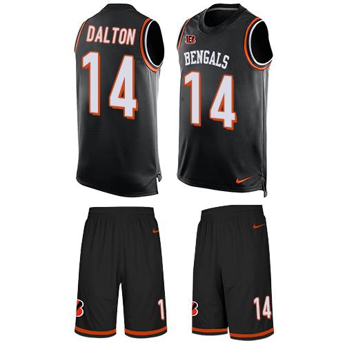 Nike Bengals #14 Andy Dalton Black Team Color Men's Stitched NFL Limited Tank Top Suit Jersey Nike Bengals #14 Andy Dalton Black Team Color Men's Stitched NFL Limited Tank Top Suit Jersey