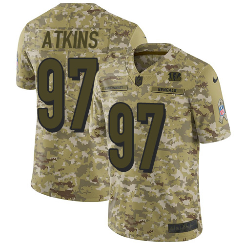 Nike Bengals #97 Geno Atkins Camo Men's Stitched NFL Limited 2018 Salute To Service Jersey Nike Bengals #97 Geno Atkins Camo Men's Stitched NFL Limited 2018 Salute To Service Jersey