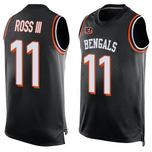 Nike Bengals #11 John Ross III Black Team Color Men's Stitched NFL Limited Tank Top Jersey Nike Bengals #11 John Ross III Black Team Color Men's Stitched NFL Limited Tank Top Jersey