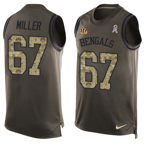Nike Bengals #67 John Miller Green Men's Stitched NFL Limited Salute To Service Tank Top Jersey Nike Bengals #67 John Miller Green Men's Stitched NFL Limited Salute To Service Tank Top Jersey