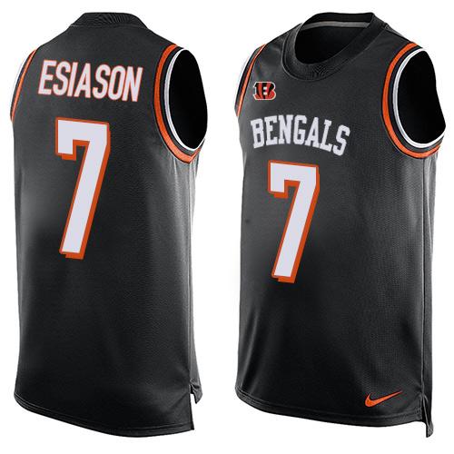 Nike Bengals #7 Boomer Esiason Black Team Color Men's Stitched NFL Limited Tank Top Jersey Nike Bengals #7 Boomer Esiason Black Team Color Men's Stitched NFL Limited Tank Top Jersey