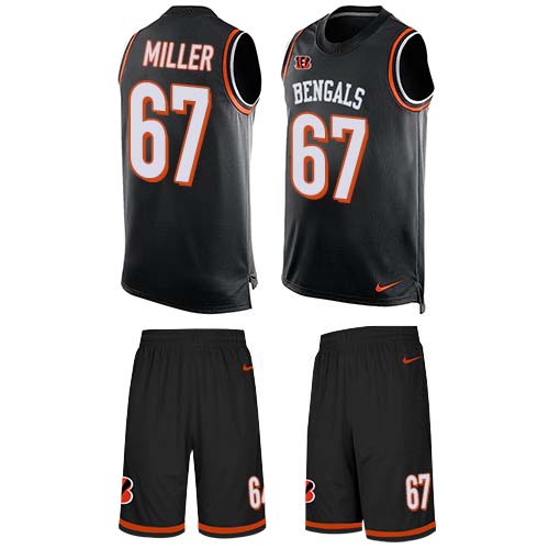 Nike Bengals #67 John Miller Black Team Color Men's Stitched NFL Limited Tank Top Suit Jersey Nike Bengals #67 John Miller Black Team Color Men's Stitched NFL Limited Tank Top Suit Jersey