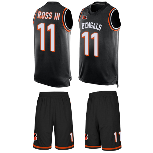 Nike Bengals #11 John Ross III Black Team Color Men's Stitched NFL Limited Tank Top Suit Jersey Nike Bengals #11 John Ross III Black Team Color Men's Stitched NFL Limited Tank Top Suit Jersey