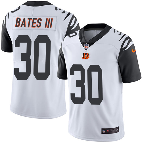 Nike Bengals #30 Jessie Bates III White Men's Stitched NFL Limited Rush Jersey Nike Bengals #30 Jessie Bates III White Men's Stitched NFL Limited Rush Jersey