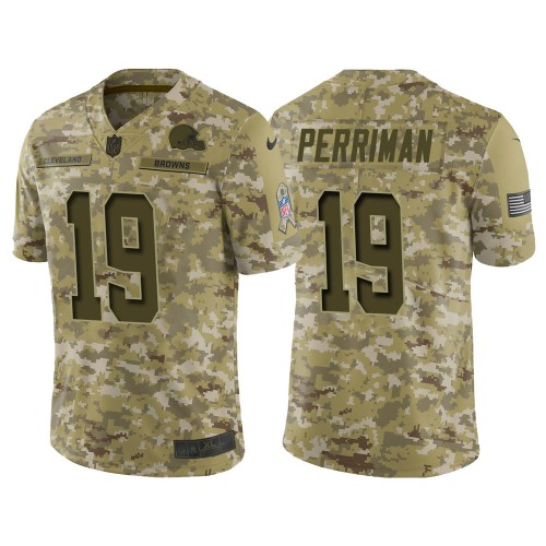 Nike Browns #19 Breshad Perriman Camo Men's Stitched NFL Limited 2018 Salute To Service Jersey Nike Browns #19 Breshad Perriman Camo Men's Stitched NFL Limited 2018 Salute To Service Jersey