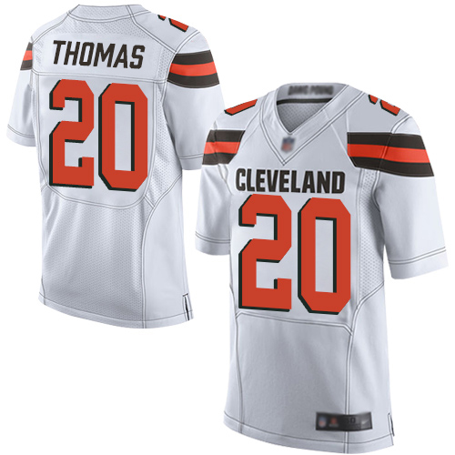 Nike Browns #20 Tavierre Thomas Jr White Men's Stitched NFL New Elite Jersey Nike Browns #20 Tavierre Thomas Jr White Men's Stitched NFL New Elite Jersey