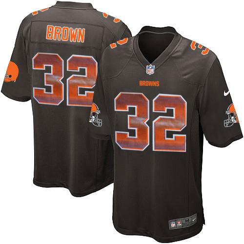 Nike Browns #32 Jim Brown Brown Team Color Men's Stitched NFL Limited Strobe Jersey Nike Browns #32 Jim Brown Brown Team Color Men's Stitched NFL Limited Strobe Jersey