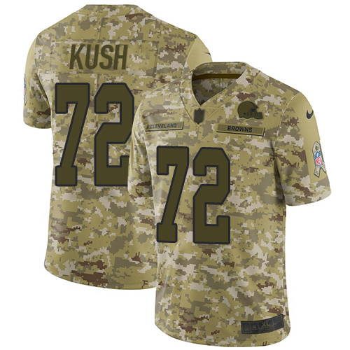 Nike Browns #72 Eric Kush Camo Men's Stitched NFL Limited 2018 Salute To Service Jersey Nike Browns #72 Eric Kush Camo Men's Stitched NFL Limited 2018 Salute To Service Jersey